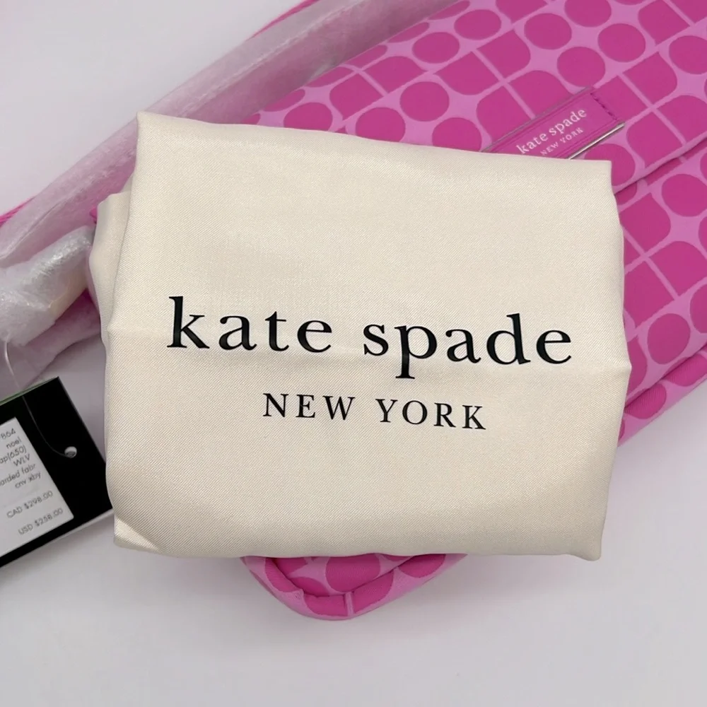 Kate Spade Noel Jacquard Convertible Crossbody Shoulder Bag Vivid Snapdragon